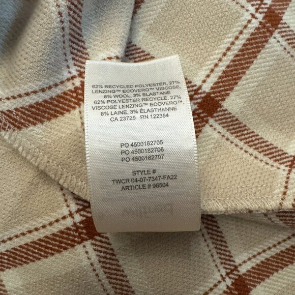 Aritzia Wilfred Classic Mini Skirt | Cream Multi Plaid | Size 14/XL - Picture 9 of 10